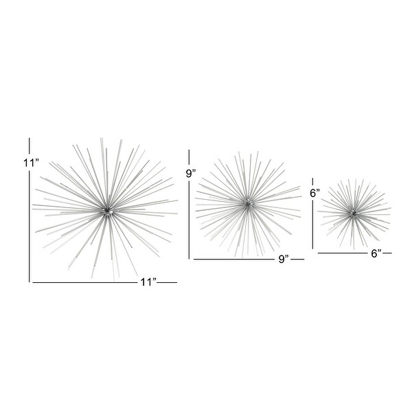 Tin Contemporary Wall Decor Abstract (Set of 3)