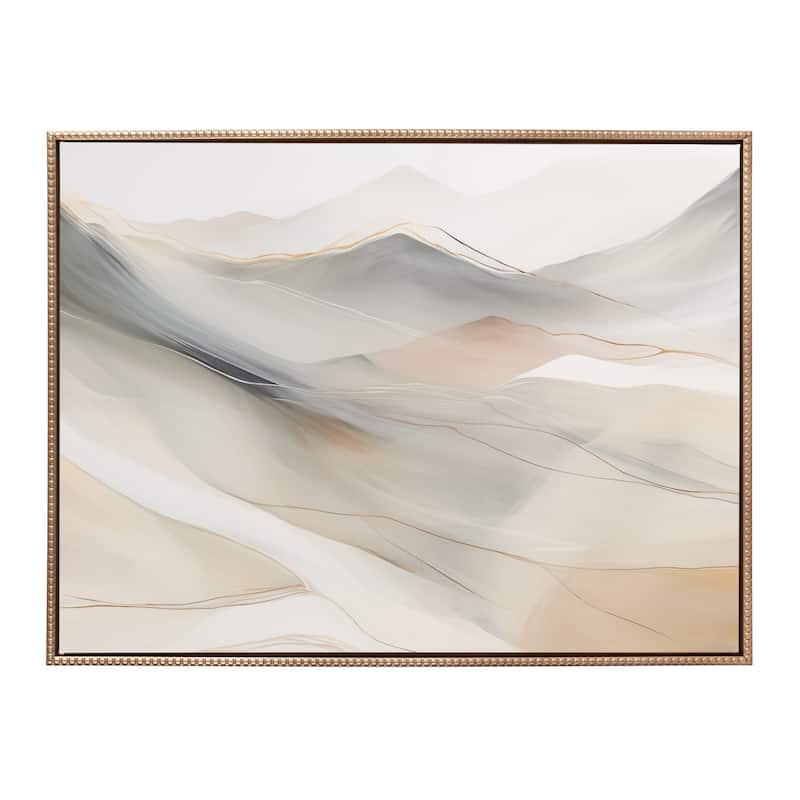 Sylvie Beaded Landscape Framed Canvas by Creative Bunch Studio