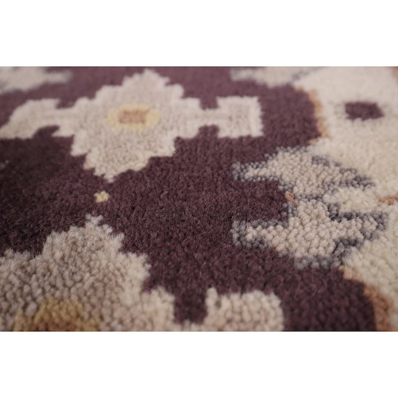 Oushak Indian Runner Rug Hand-Knotted Transitional Wool Carpet - 2'6" x 9'11"