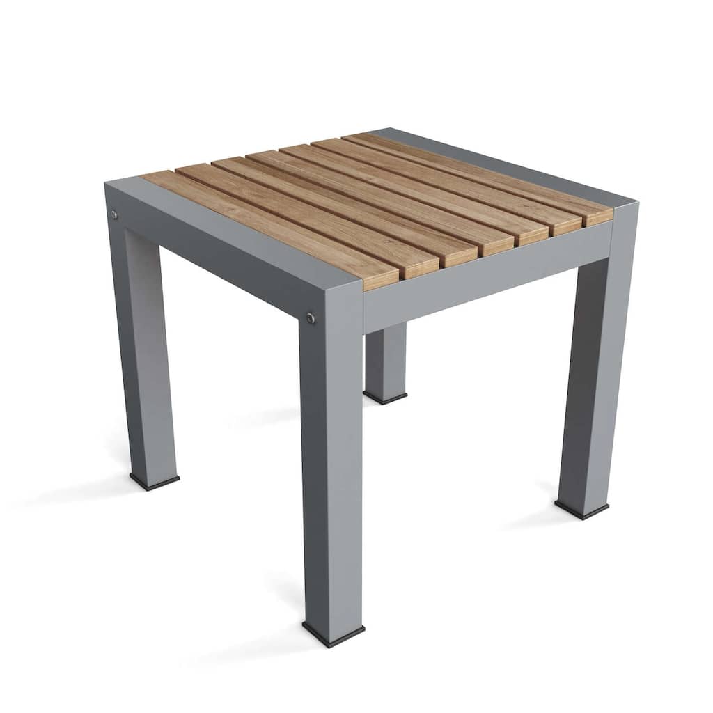 21 in. W Brown Finish Round Shape Wood Frame End Table - 8' x 11'