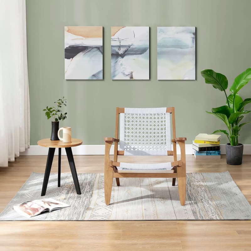 Boraam Harrison Woven Accent Armchair - Very Light Grey