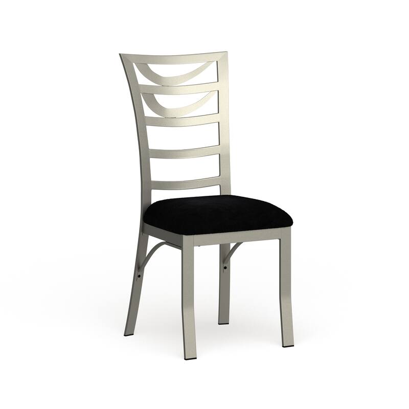 Caia Modern Silver Metal Dining Chairs (Set of 2) by Furniture of America - Silver