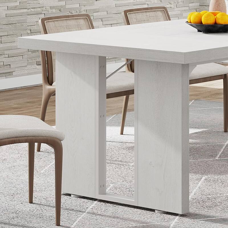 71" Rustic Farmhouse Dining Table for 6-8 People - Large Rectangular Kitchen Table, Wood Dining Room Table for Family Meals