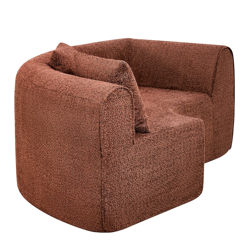 Christopher Knight Home - Curved Modular 110" Upholstered Sectional Sofa