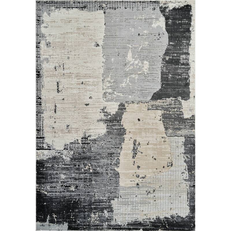 Bile Distressed Abstract Stain Resistant Woven Durable Area Rug By HomeRoots