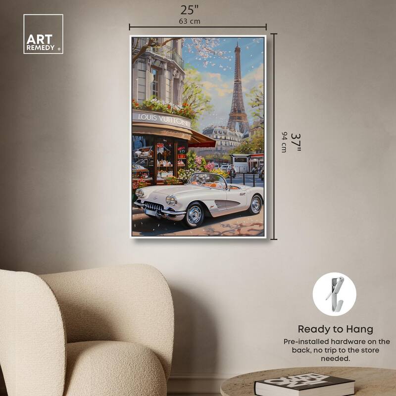A View of Paris from the Car Canvas by Art Remedy