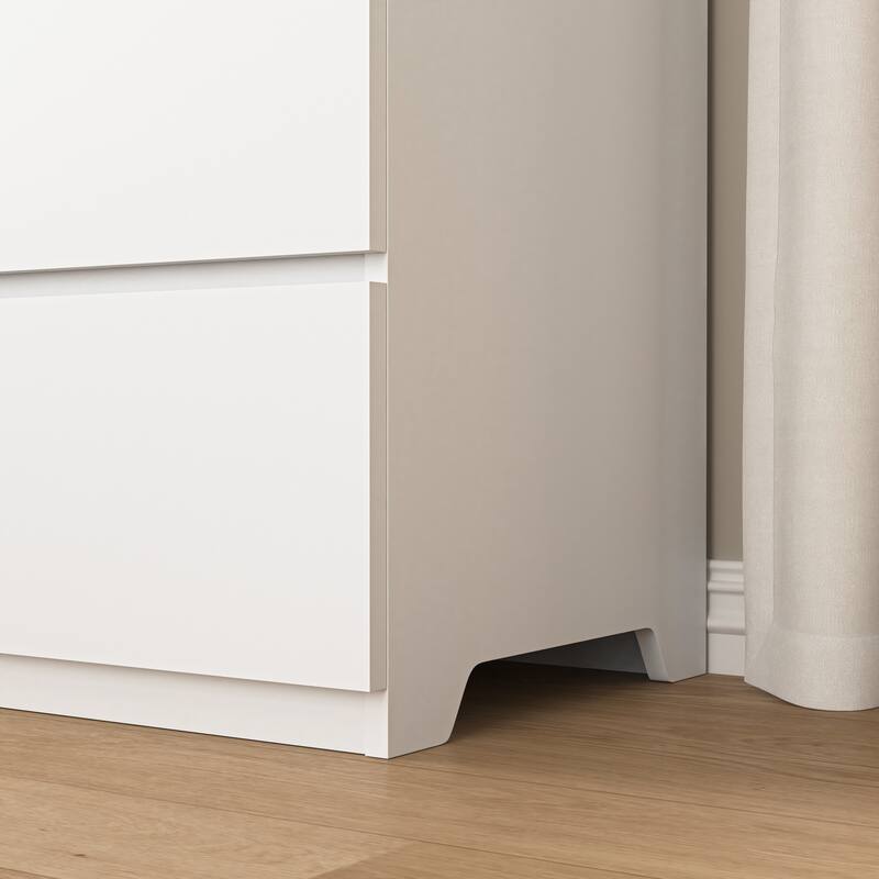 9 Drawer Cabinet for Bedroom, Wide Modern Chest of Drawers No Handles Design, Wood Storage Dresser