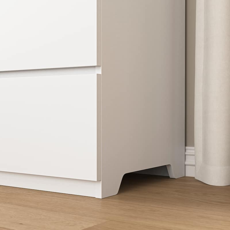 9-Drawer Cabinet for Bedroom, Wide Modern Chest of Drawers with No Handles Design for Living Room & Entryway