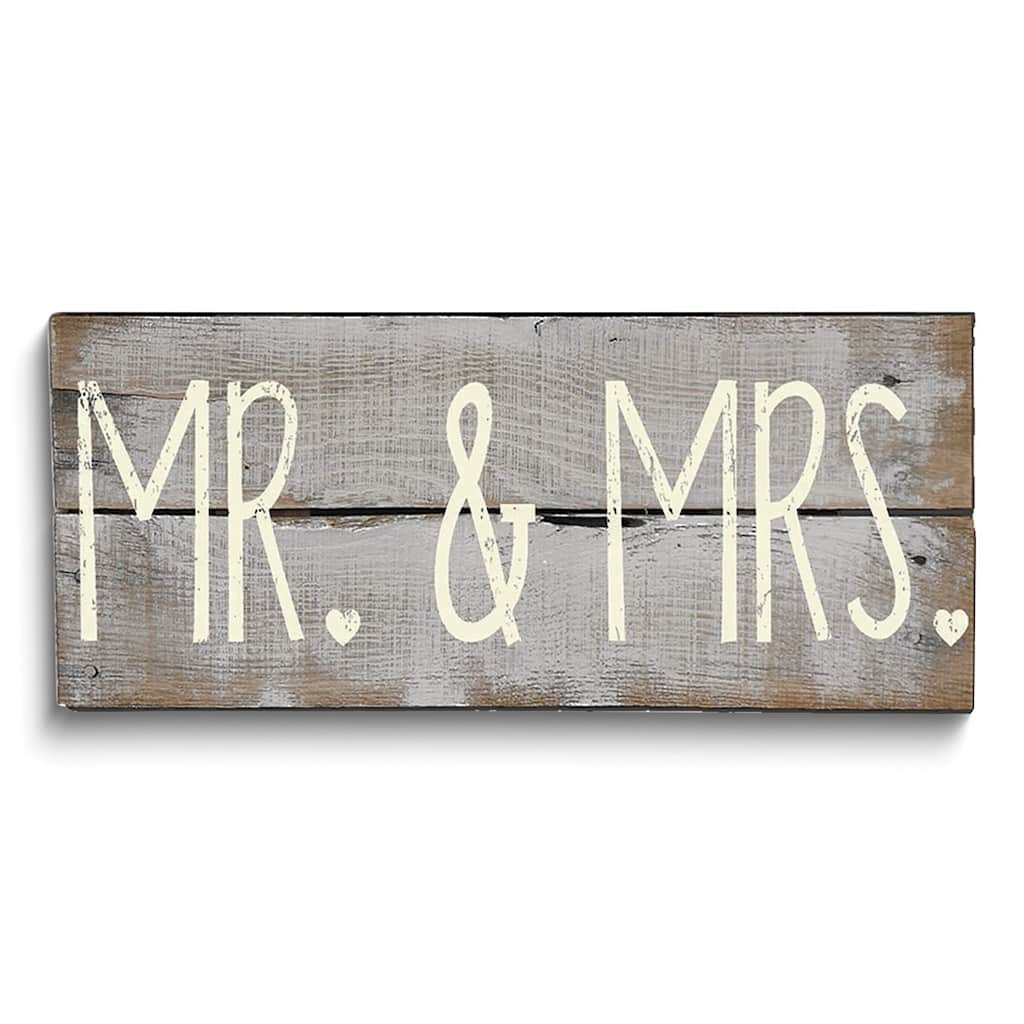 Curata Mr. and Mrs. Wood Wall Plaque for Wedding Gift