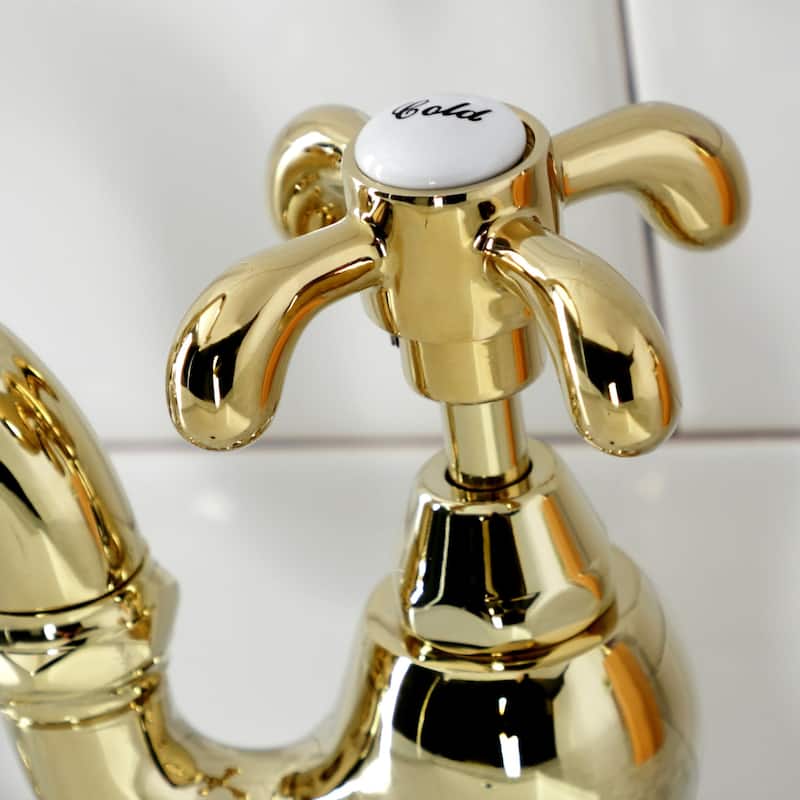 Kingston Brass KS799.TX French Country 1.2 GPM Bridge Bathroom Faucet