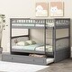 preview thumbnail 65 of 76, Bunkbeds Convertible 2 Beds, Wooden Bunk Bed with Ladder