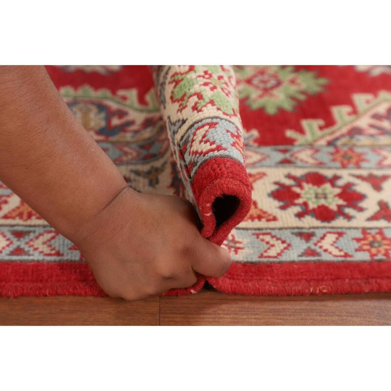 Oriental Kazak Foyer Rug Hand-Knotted Traditional Wool Carpet - 3'2" x 5'1"