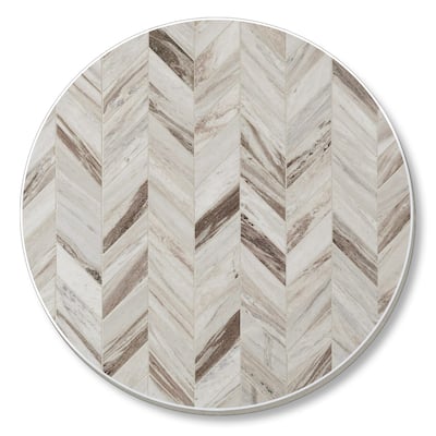Absorbent Stone Beverage Coasters - Set of 4 - Chevron Marble - Multi-173