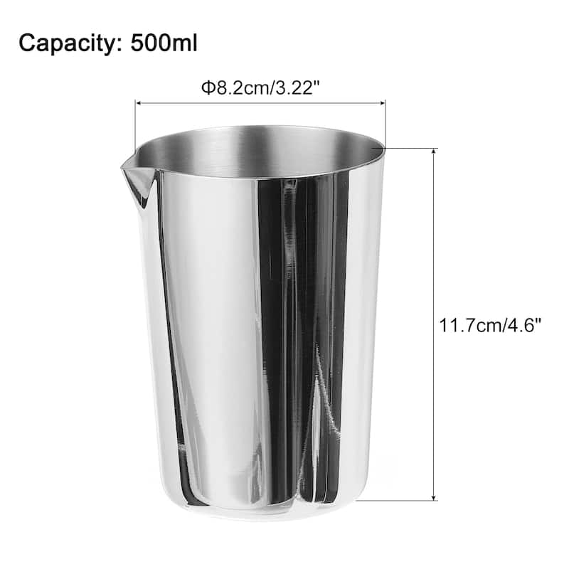 Stainless Steel Cocktail Mixing Glass 17oz/500ml Cocktail Mixing Cups - Silver
