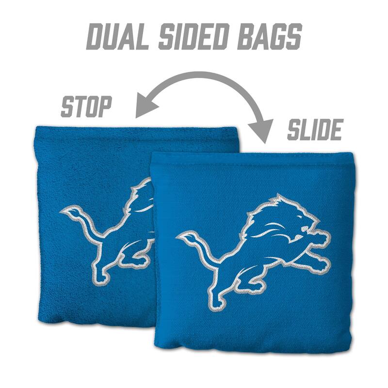 Detroit Lions NFL Dual Sided Pro Stop & Slide Cornhole Bags