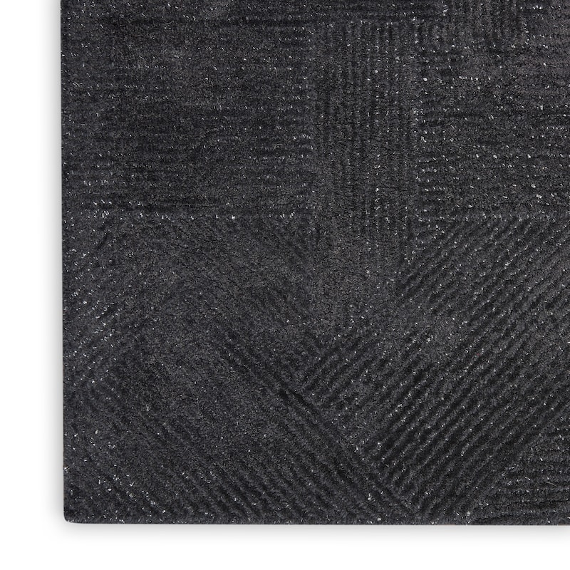 Michael Amini Abstract Linear Shimmer Area Rug