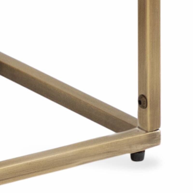Kate and Laurel Karlsen Wood and Metal Slim Side Table
