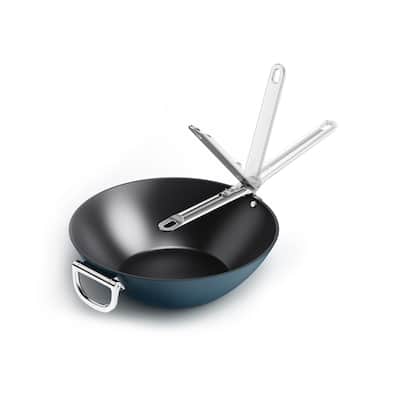 Joseph Joseph Space Ceramic Non-Stick 12.5" Wok with Folding Handle