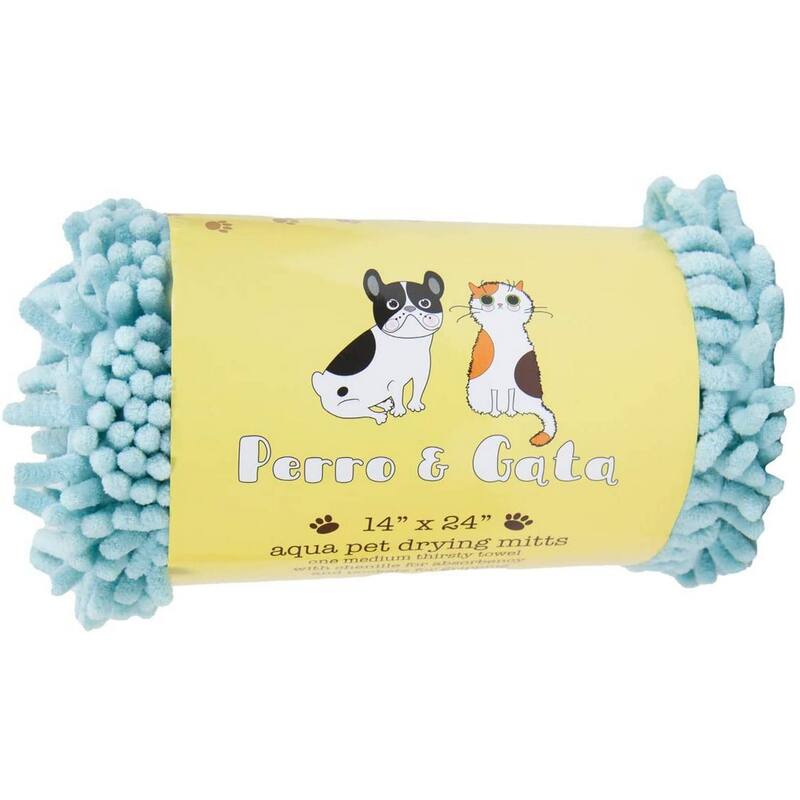 Perro & Gato Microfiber Chenille Pet Drying Mitt