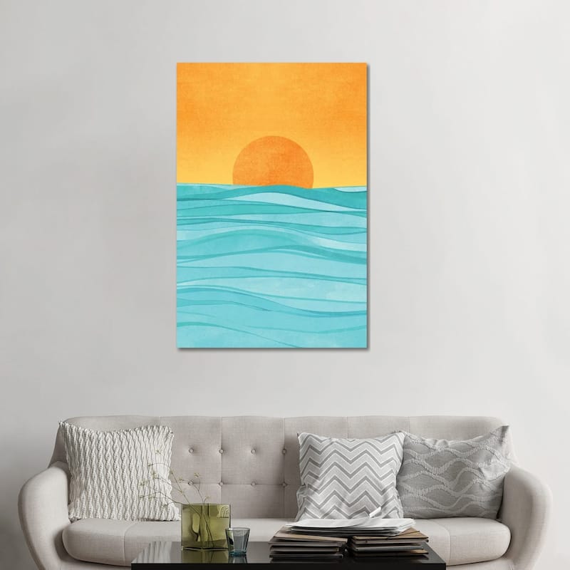 iCanvas "Coastal Sunset" by Modern Tropical Canvas Print - 48x32x1.5