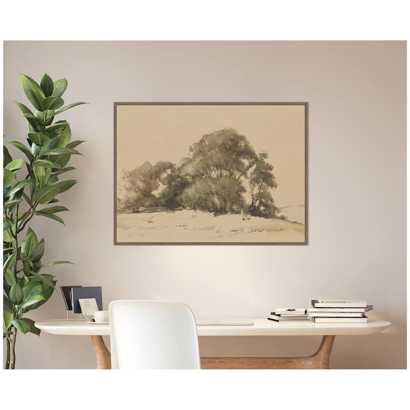 Kate and Laurel In de duinen bij Wassenaar 1875 Johannes Bosboom by Nostalgia Prints Framed Canvas Wall Art Print