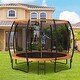 preview thumbnail 6 of 16, 12FT ASTM Approved Recreational Trampoline with Ladder-Black Orange
