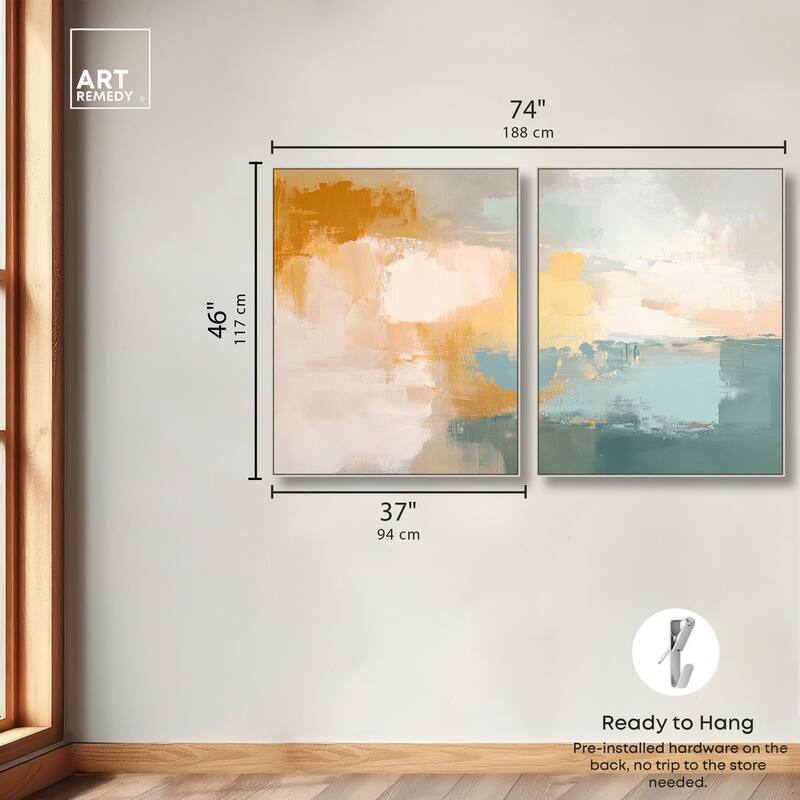 Muted Melody I Canvas Set of 2 by Art Remedy