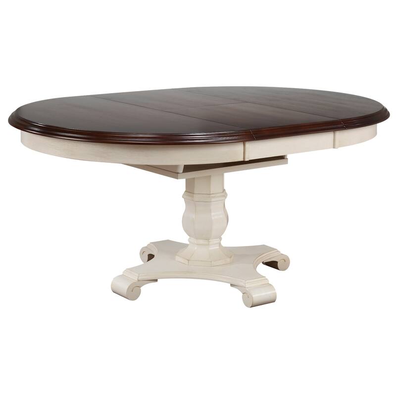 Extendable Dining Set - 6 Piece Round/Oval Table & Chairs - Art Deco Style