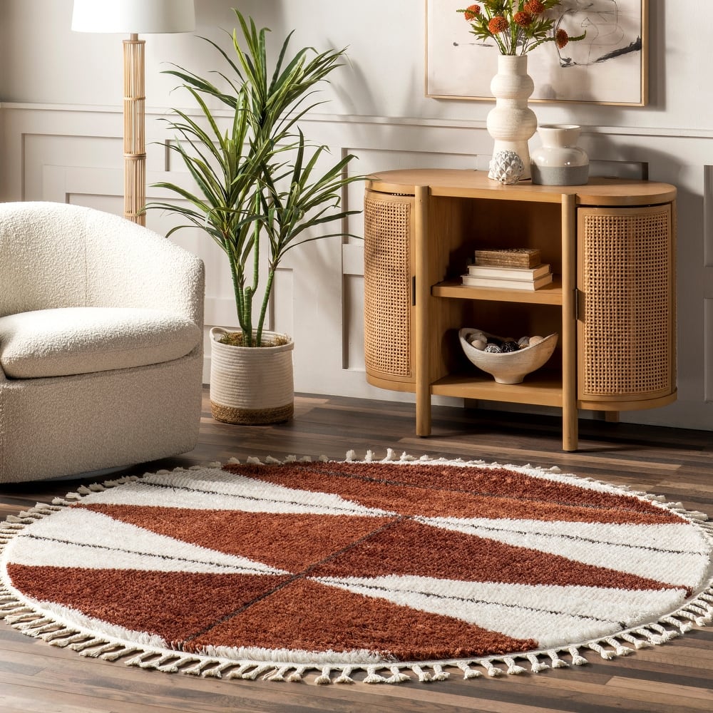 Nuloom Micah Diamond Shag Tassel Area Rug