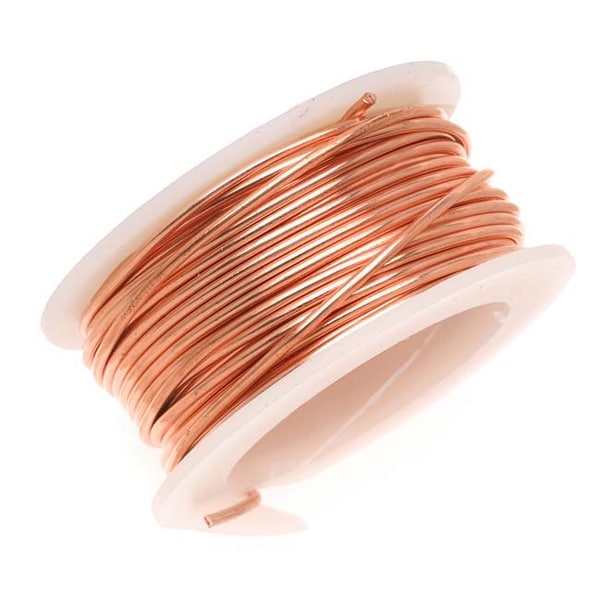 Artistic Wire, Copper Craft Wire 18 Gauge Thick, 4 Yard Spool, Bare Copper