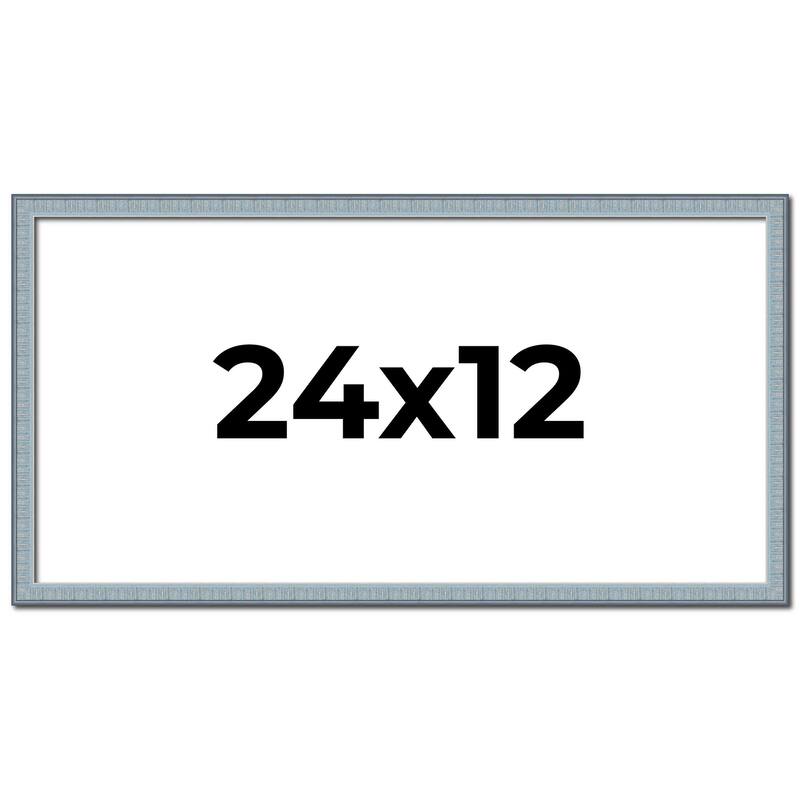 24x12 Frame Rustic Sky Blue Solid Wood Picture Frame | 0.75 Inch