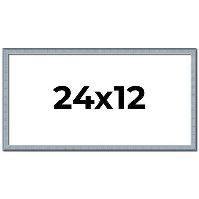 24x12 Frame Rustic Sky Blue Solid Wood Picture Frame | 0.75 Inch