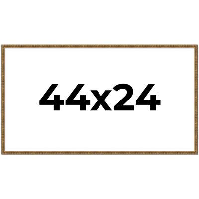 44x24 Frame Black Real Wood Picture Frame Kingsley Gold Distressed Photo Frame with UV Acrylic Foam Board Backing &