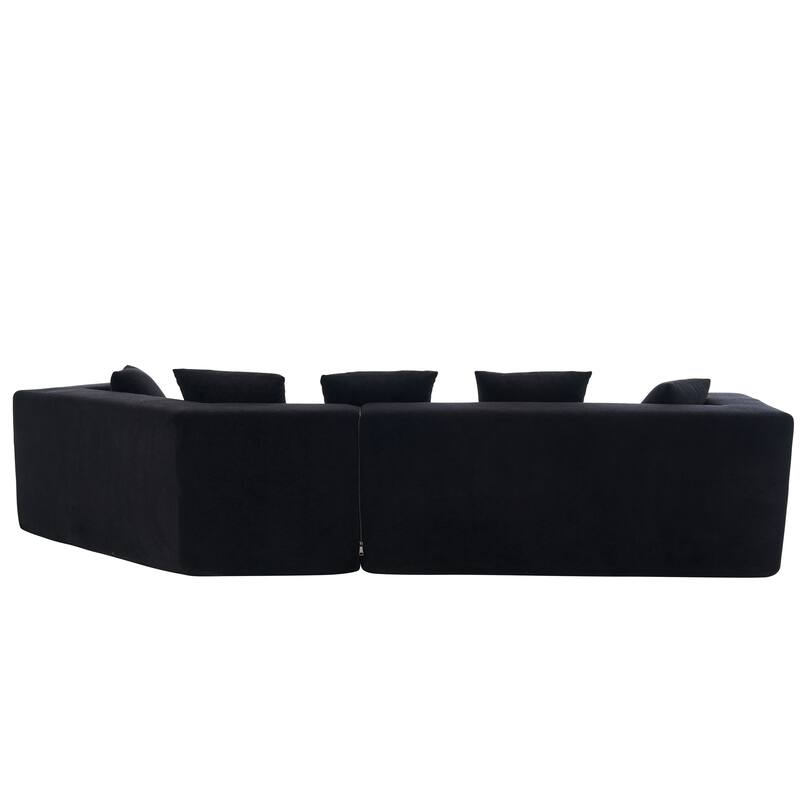 Special Shape Sleeper Sofa Chenille Floor Couch Deep Seat Recliner