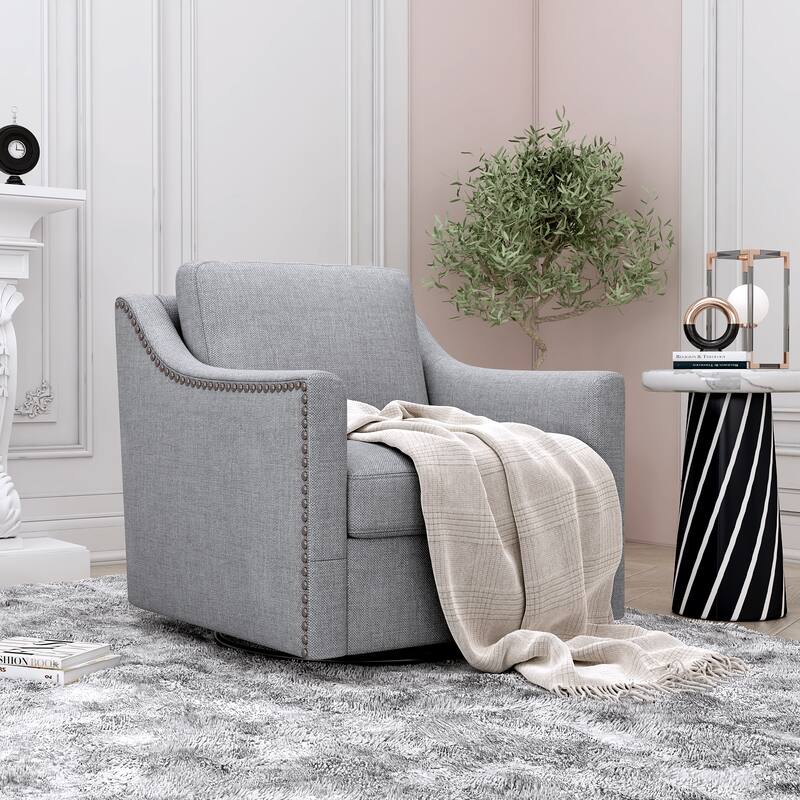 360 Degree Swivel Armchair - Grey