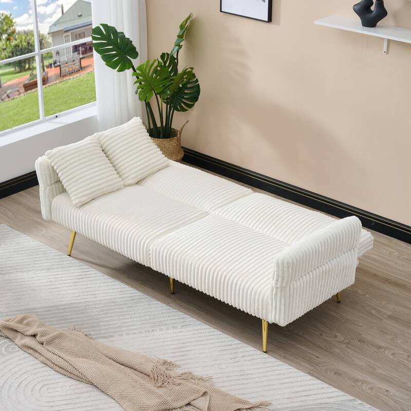79 inch corduroy sofa bed, foldable double sofa bed