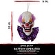 preview thumbnail 2 of 9, Haunted Hill Farm 20-In. Hanging Talking Clown Head, Halloween Decoration for Indoor or Covered Outdoor Display, , Purple