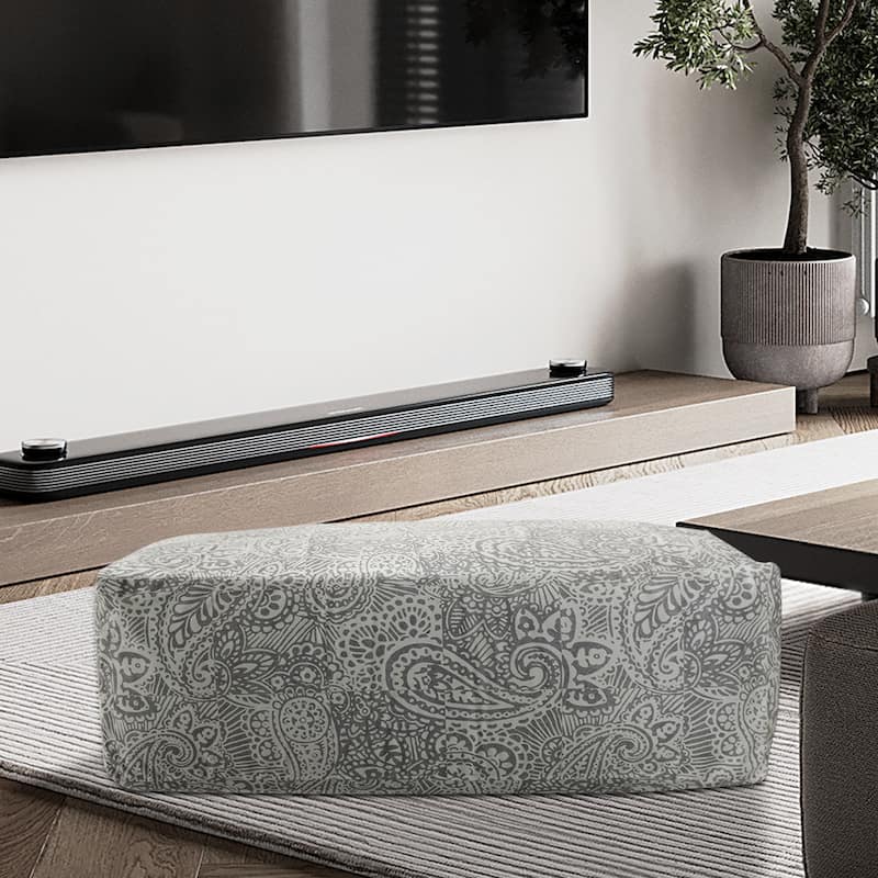 CraftPorch Glam 42 Inch Velvet Upholstered Pouf