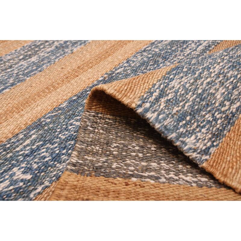 ECARPETGALLERY Flat-Weave Palas Denizli Tan Jute Kilim - 5'4 x 7'9