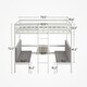 preview thumbnail 6 of 6, Twin Over Twin Bunk Beds Can be Turn into Upper Bed and Down Desk, Loft Bed with Cushion Sets for Bedroom, White