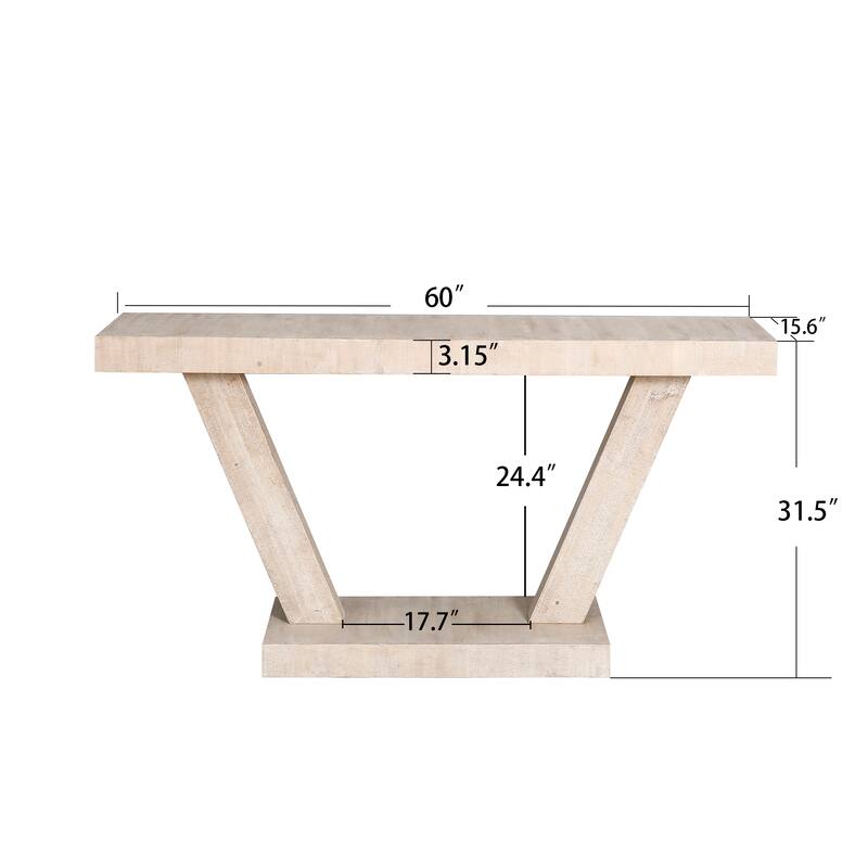console table with open shelf