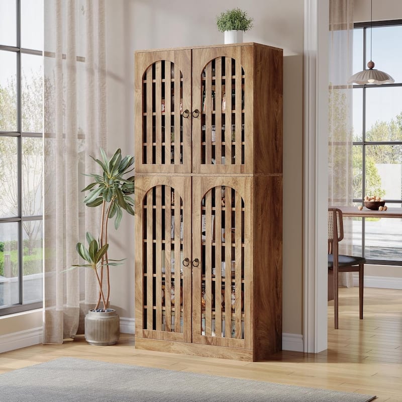 70.8 Inch Tall Kitchen Pantry Cabinet with Adjustable Shelves