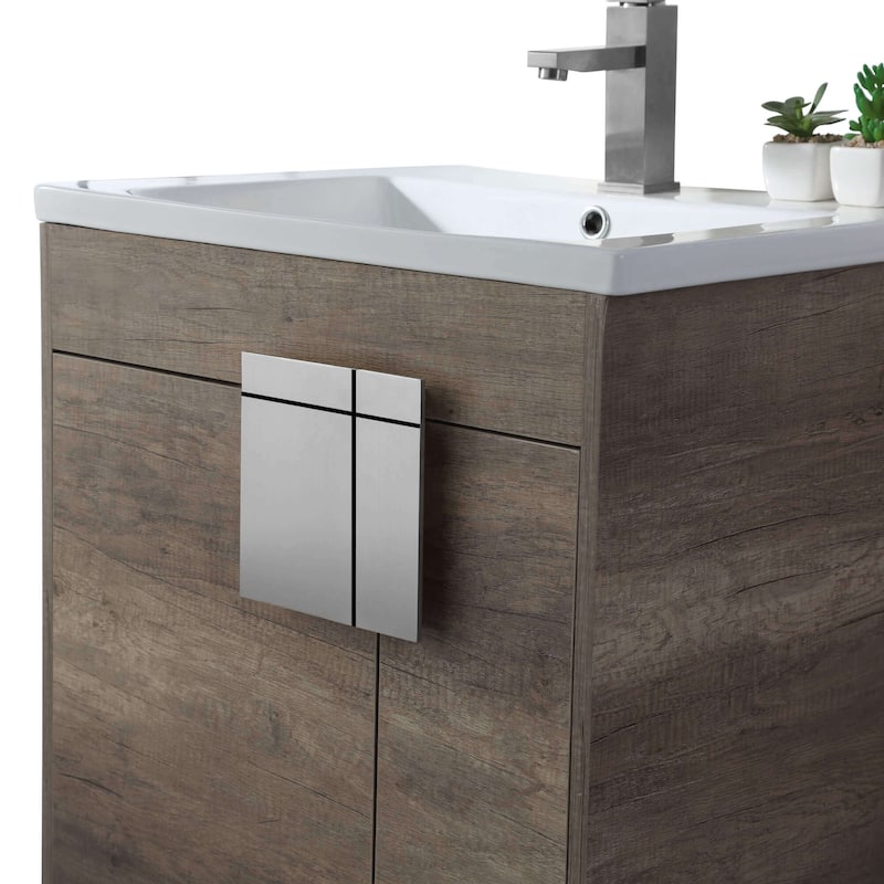 Modern Bathroom Vanity Set, Vireous China Sink Top 30"