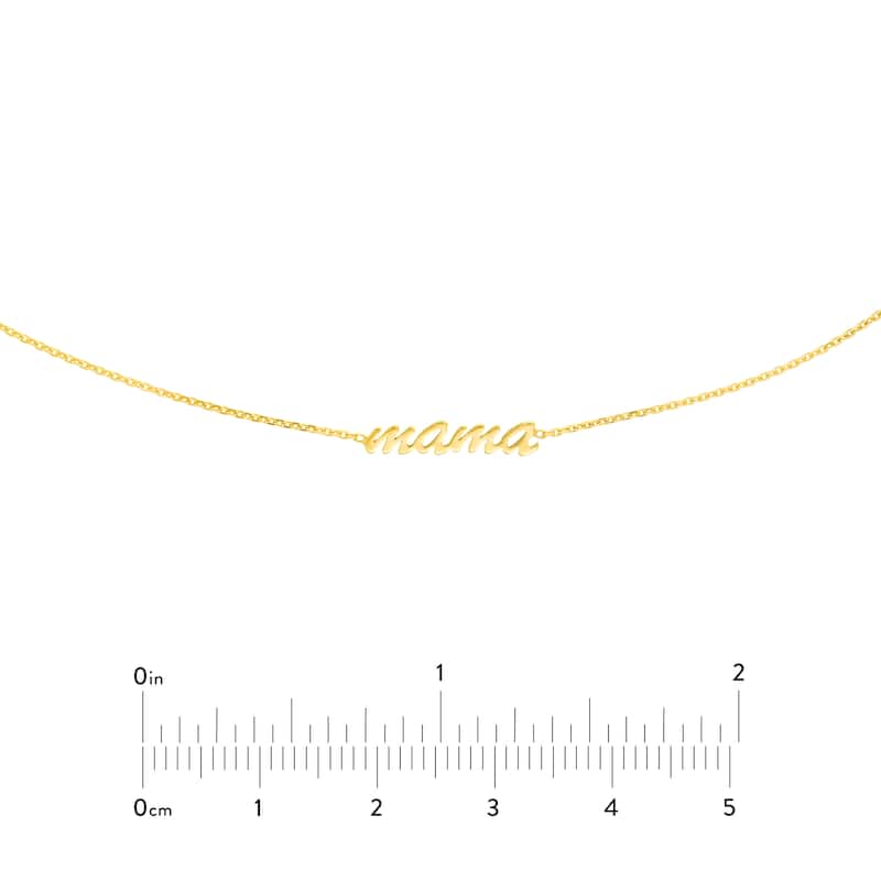 Marquee Jewels 14K Solid Yellow Gold Mama Choker