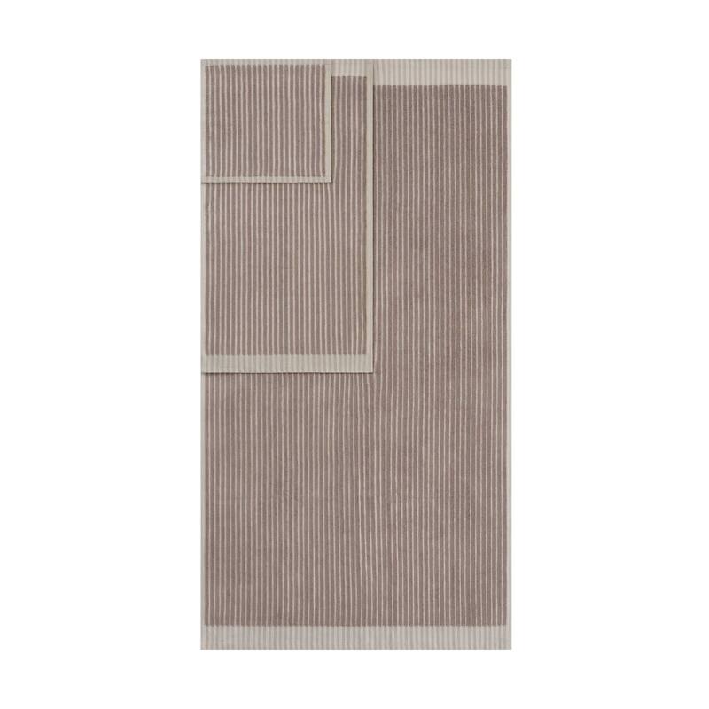 Martex Sculpted Stripe Tan Bath Towel