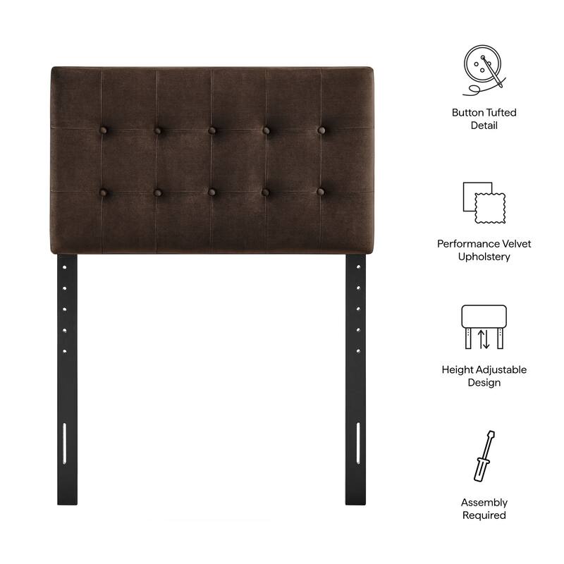Emily Biscuit Tufted Performance Velvet Headboard