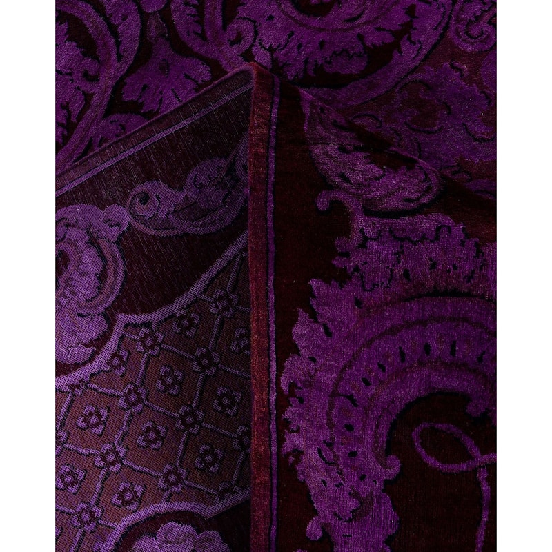 Fine Vibrance One-of-a-Kind Handmade Area Rug - Purple, 10' 2" x 14' 0" - 10' 2" x 14' 0"