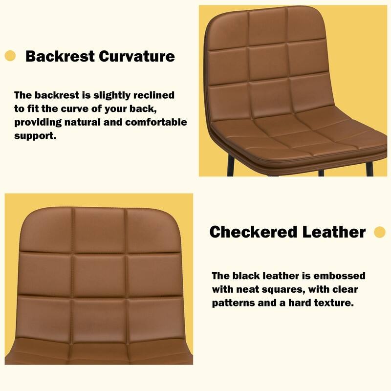 Metal Upholstered Bar Stools (Set of 4)