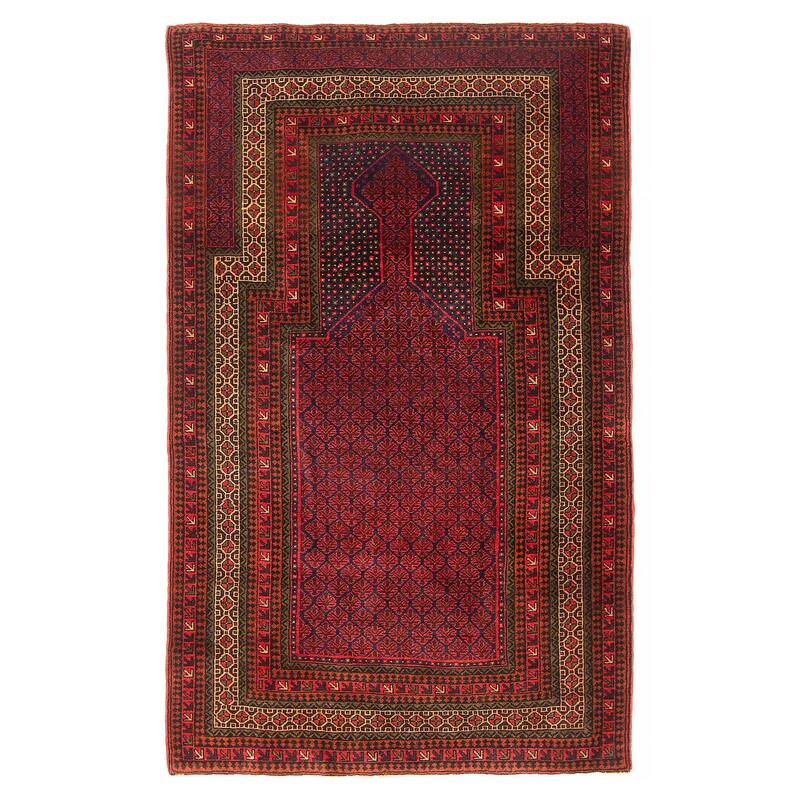 Teimani Burgundy Rug 3'1" x 5'0" - 3'1 x 5'0 - Burgundy - 3'1 x 5'0