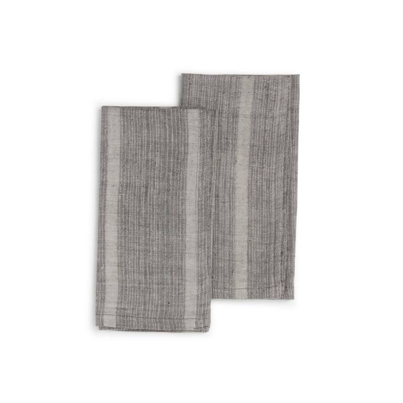 SHORELINE Napkins - Handmade Organic Cotton, Fair Trade, Eco-Dyed | Artisan-Made | by Sustainable Threads 20"x20" (Set of 2)